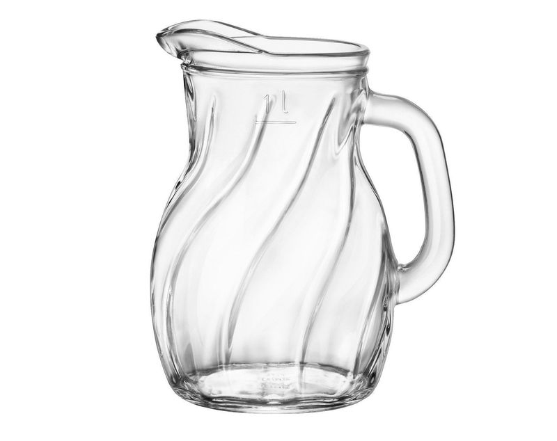 Carafe Twist 117 cl Bistrot Bormioli Rocco clear soda lime glass for horeca use
