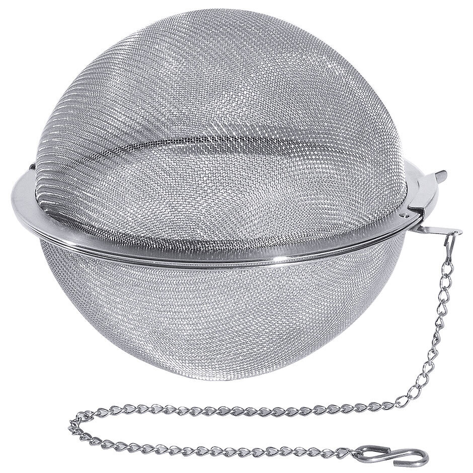 Sfera Colino per Tè 15 cm a Maglia Fine con Catena 35 cm - Contacto