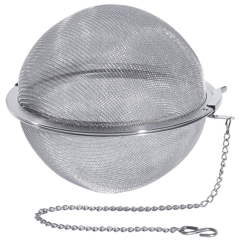 Sfera Colino per Tè 15 cm a Maglia Fine con Catena 35 cm - Contacto