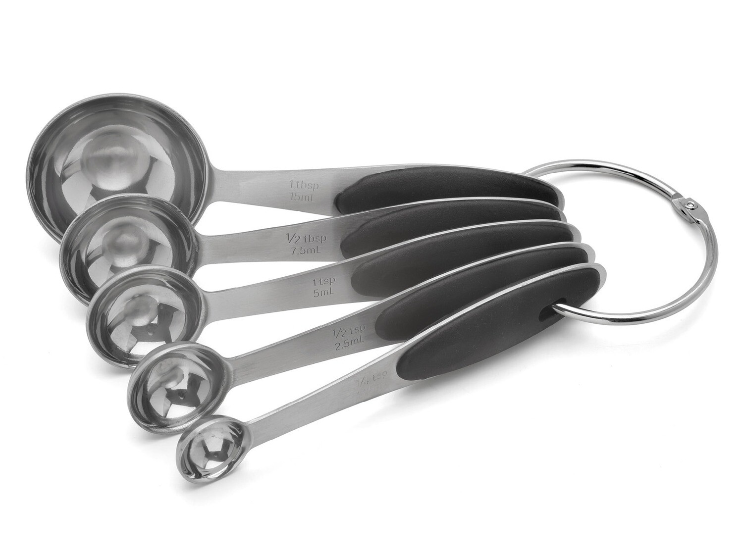 Black measuring spoons set Weis horeca use