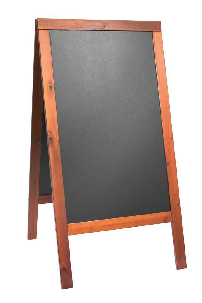 Lavagna sandwich Securit 125x70 cm mogano per horeca