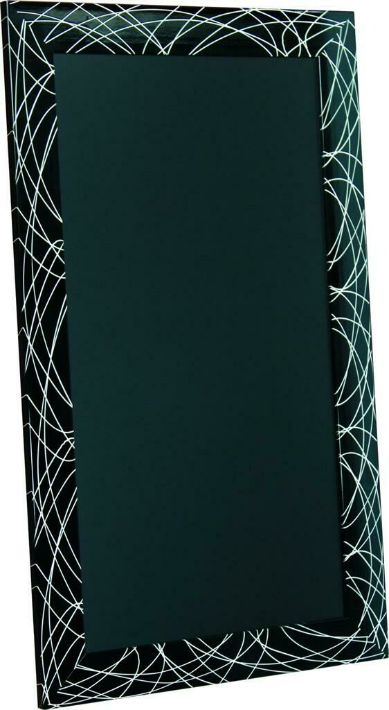 Chalkboard 60 x 100 cm Black White Lines Nairobi MT402 - Nero Lavagne