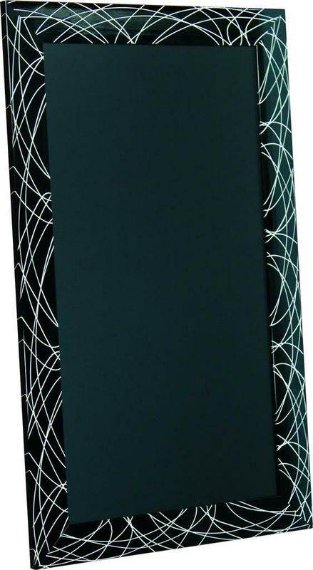 Chalkboard 60 x 100 cm Black White Lines Nairobi MT402 - Nero Lavagne