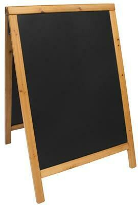 Securit chalkboard Duplo 85x55 cm teak for horeca use