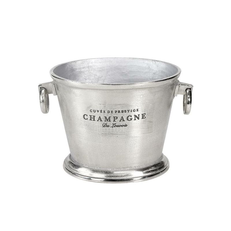 Flaschenkühler 32 x 26 cm Saint Tropez Silber - Tirolix