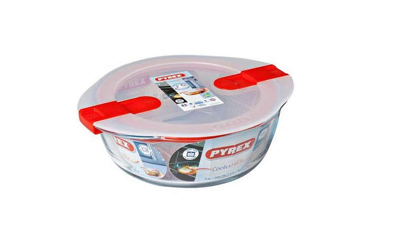 Round Container 1 l 20 x 18 cm with Sfiato - Pyrex