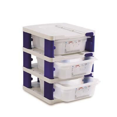 Araven Turm 3 GN 1/2 Behaelter 32,5x26,5 cm fuer Gastronomie