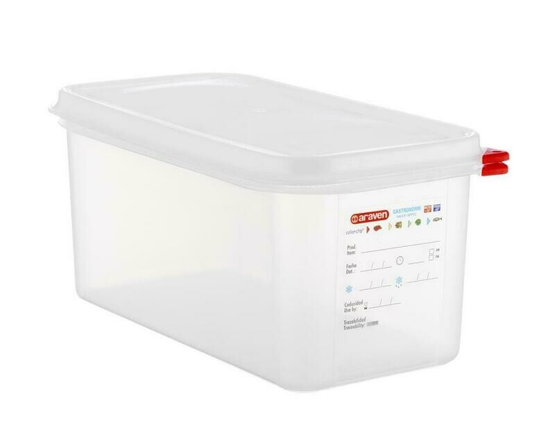 Contenitore Araven GN 1/3 4 L con coperchio in polipropilene per ristorazione horeca