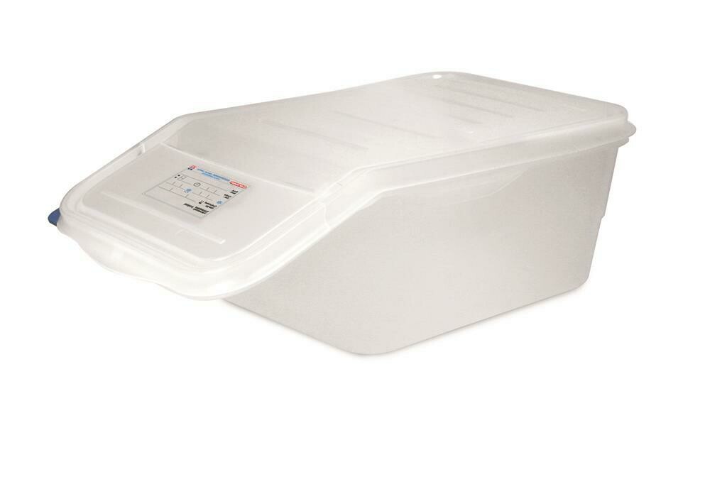 Contenitore Araven FIFO 56,5x34 cm con coperchio in polipropilene per cucina horeca