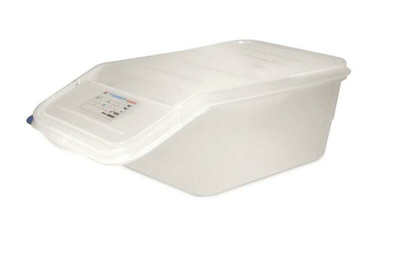 Contenitore Araven FIFO 56,5x34 cm con coperchio in polipropilene per cucina horeca