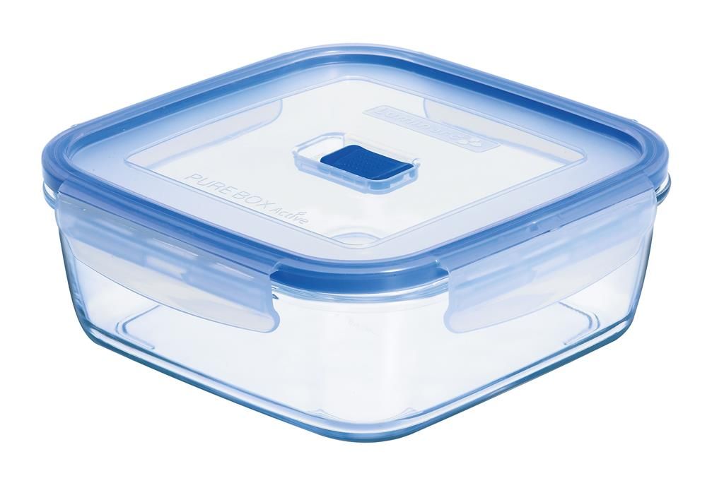 Arcoroc 18x18 Pure Box container tempered glass horeca