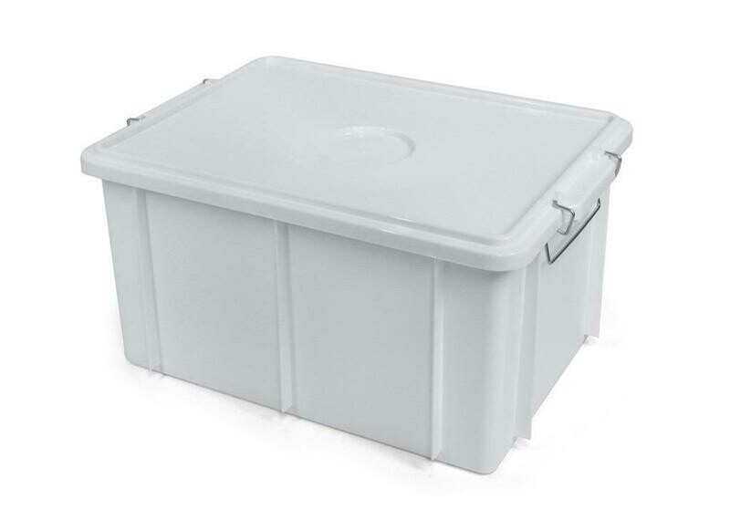 Cassetta Con Coperchio 35 x 25 cm Bianco Box - Giganplast