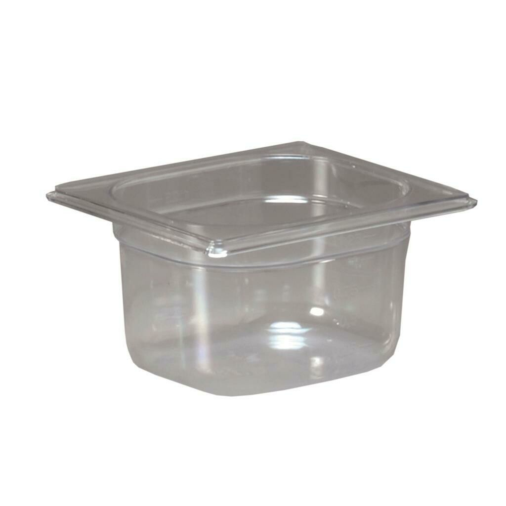 Inoxmacel GN pan 1 6 polycarbonate 17.6 x 16.2 cm H15 for professional horeca use