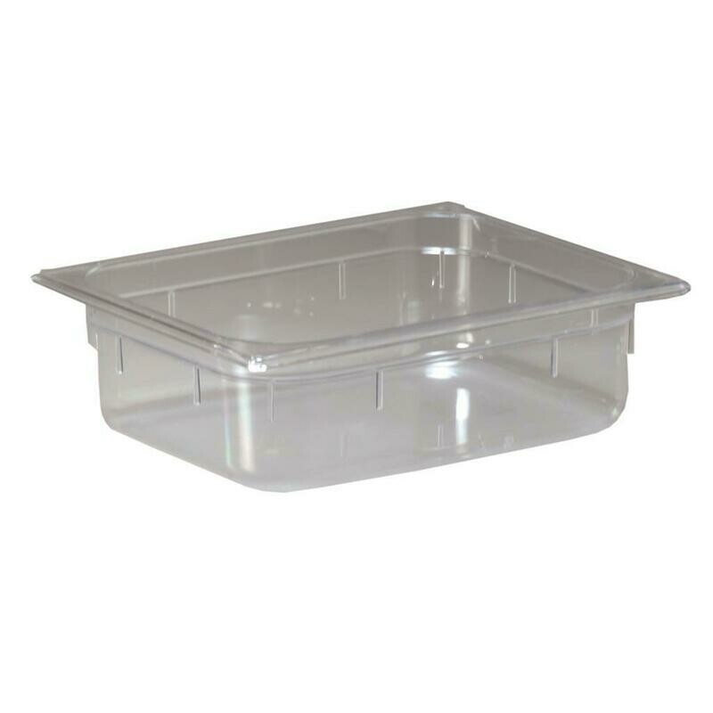Inoxmacel GN 1 2 polycarbonate pan 32.5x26.5 h6.5 transparent horeca use