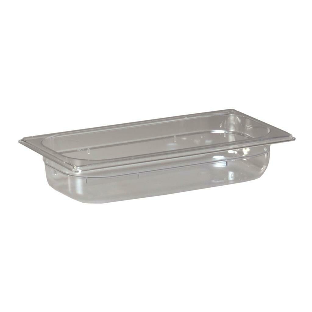 Inoxmacel GN pan 1 4 polycarbonate 26.4 x 16.2 cm H10 for professional horeca use