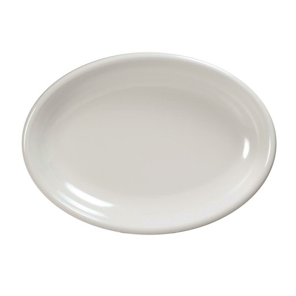 Vassoio Ovale Fondo 45 x 33 cm Bianco Melamina - Tirolix