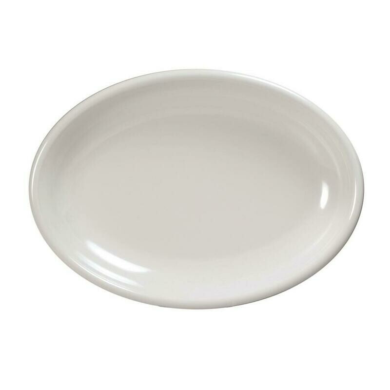 Vassoio Ovale Fondo 45 x 33 cm Bianco Melamina - Tirolix