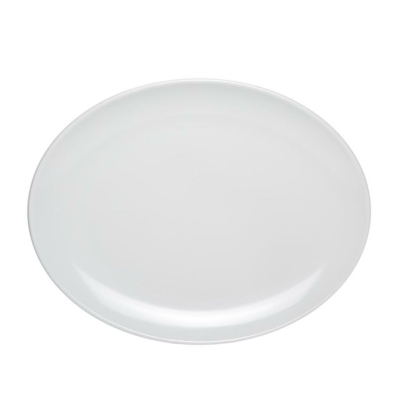 Oval Tray 35.5 x 28 cm White Melamine - Tirolix