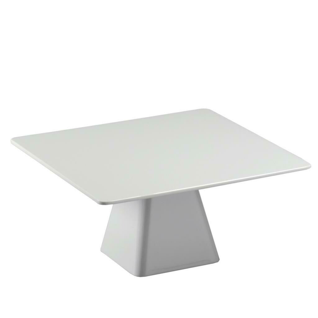 Square Cake Stand 30 x 30 cm White Melamine - Tirolix