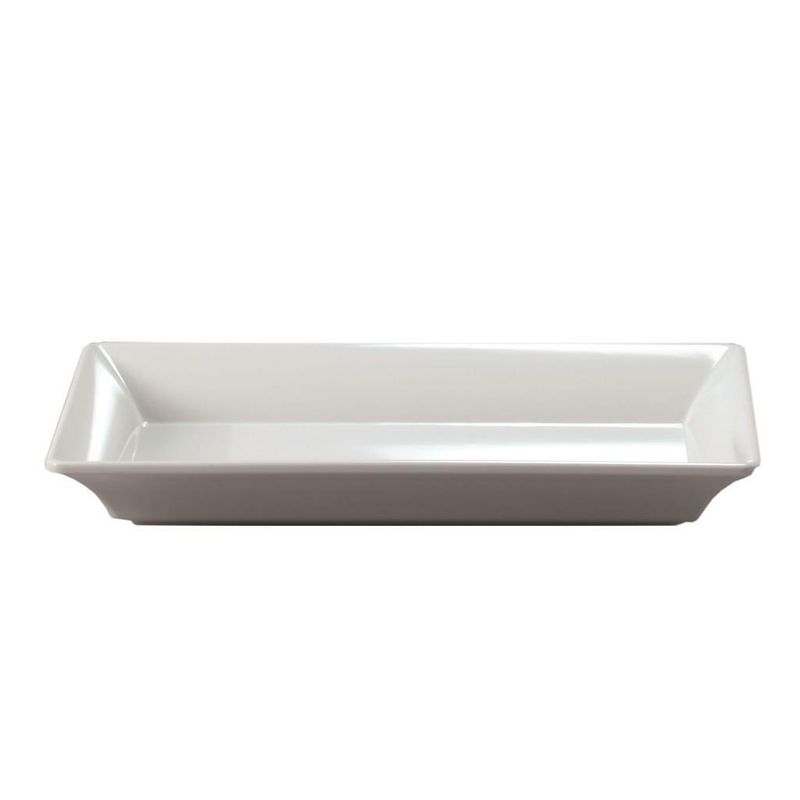 Deep Rectangular Tray 49 x 34 cm White Melamine - Tirolix