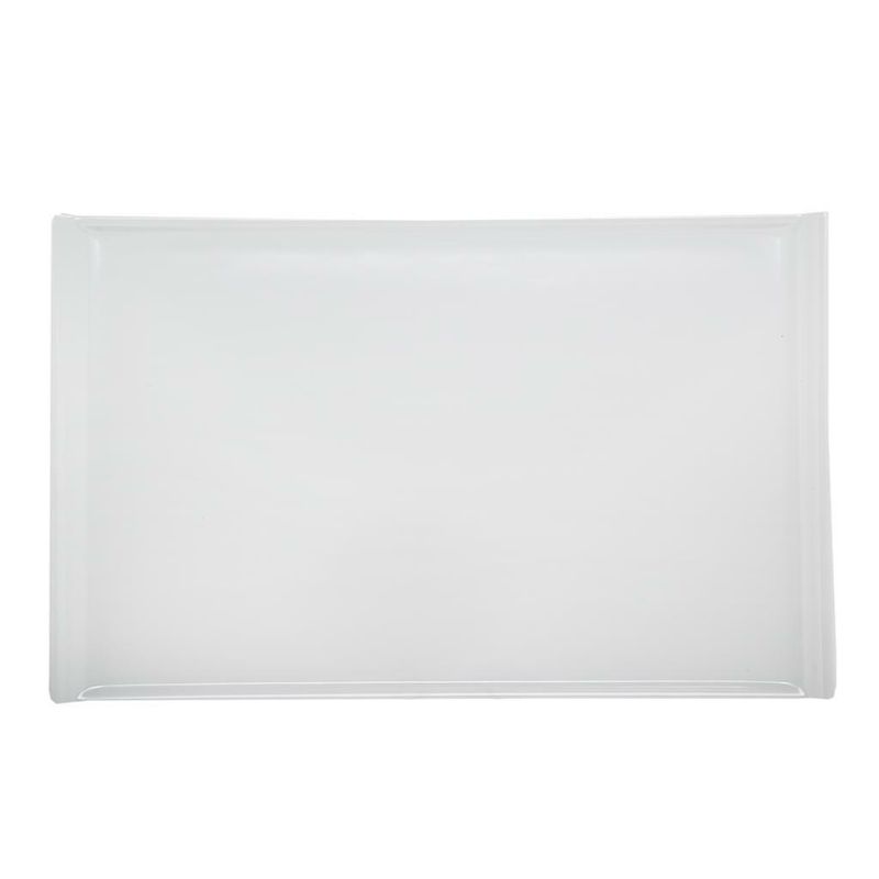 Rectangular Plate 53 x 33 cm White Melamine - Tirolix
