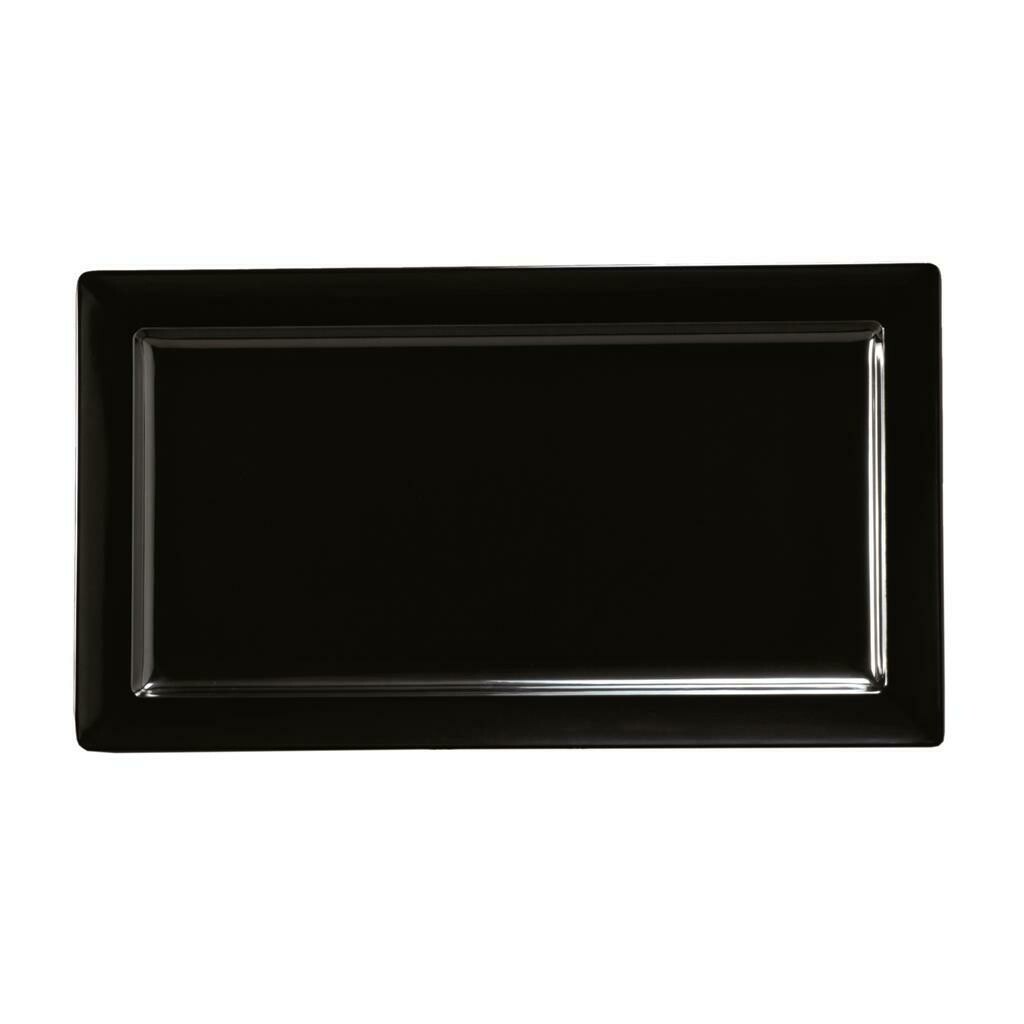 Vassoio Rettangolare 44,5 x 22,3 cm Nero Melamina - Tirolix