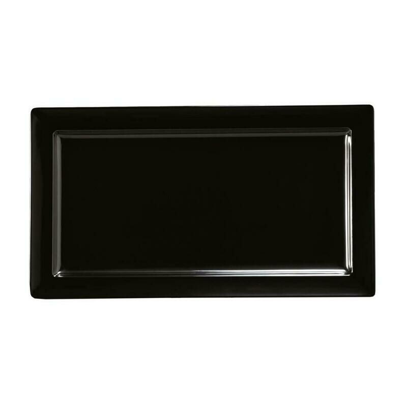 Vassoio Rettangolare 44,5 x 22,3 cm Nero Melamina - Tirolix