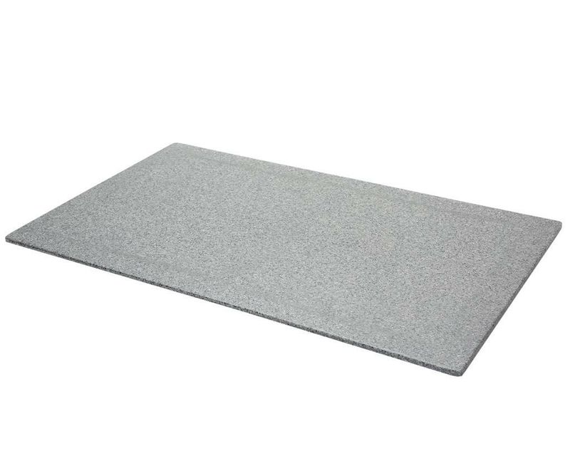 Rectangular Plate 53 x 32 cm Grey Melamine Stone - Tirolix