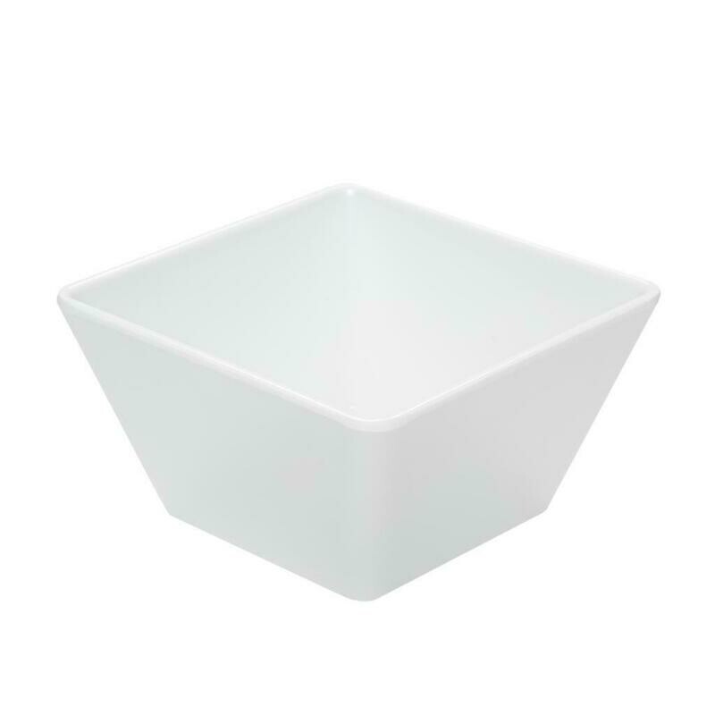 Coppetta Quadrata 9 x 9 cm Bianco Melamina - Tirolix