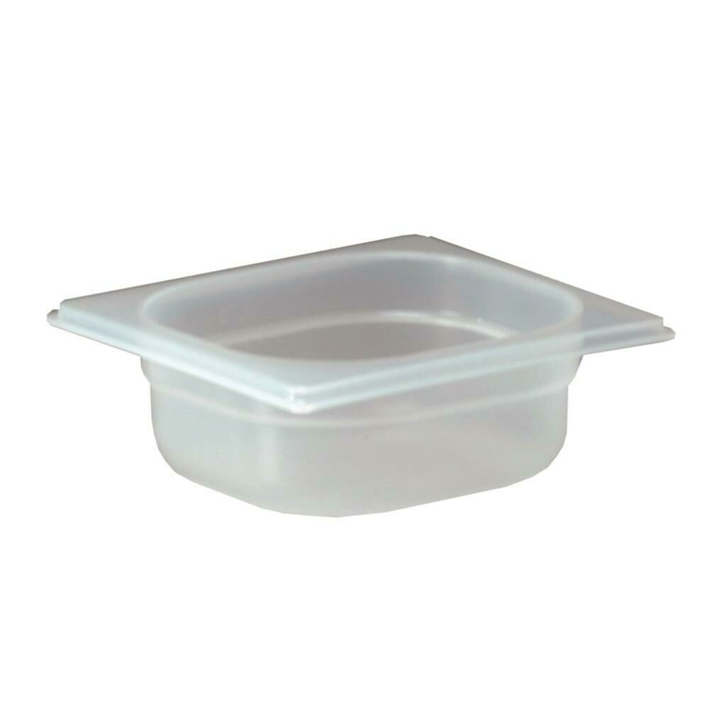 Inoxmacel GN pan 1 6 polypropylene 17.6 x 16.2 cm H6.5 for professional horeca use