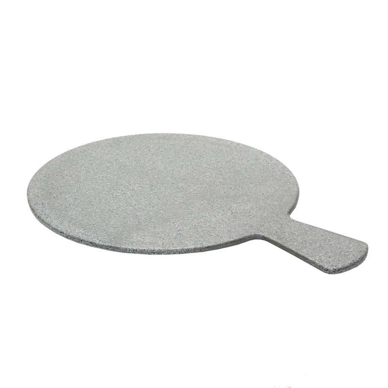 Round Cutting Board with Handle 37 cm Grey Melamine Stone - Tirolix