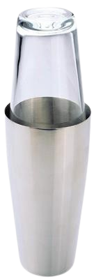 Ilsa Boston shaker Easy 50 cl stainless with glass cup horeca