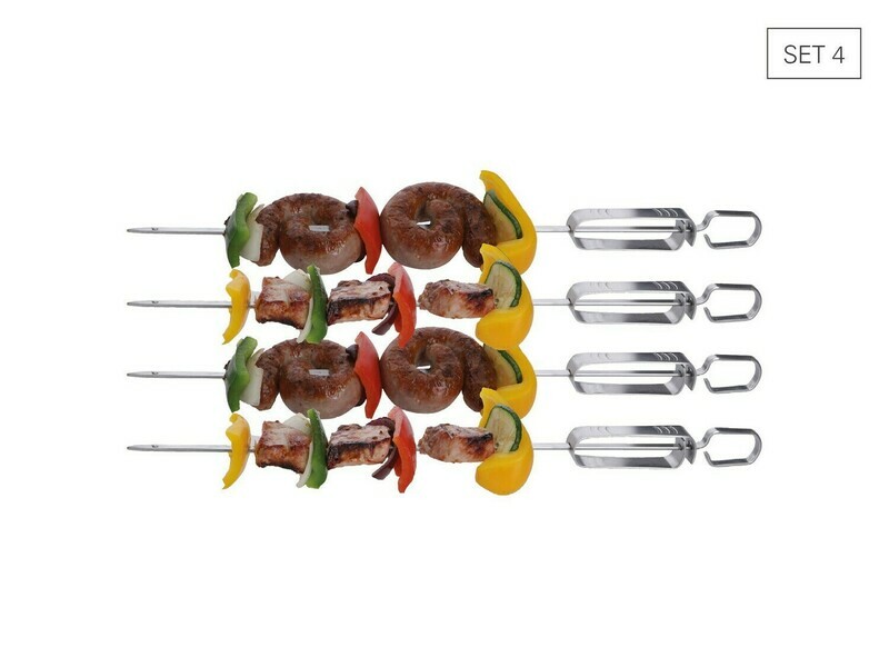 Set da 4 spiedini da griglia con raschietto 45 cm - Weis
