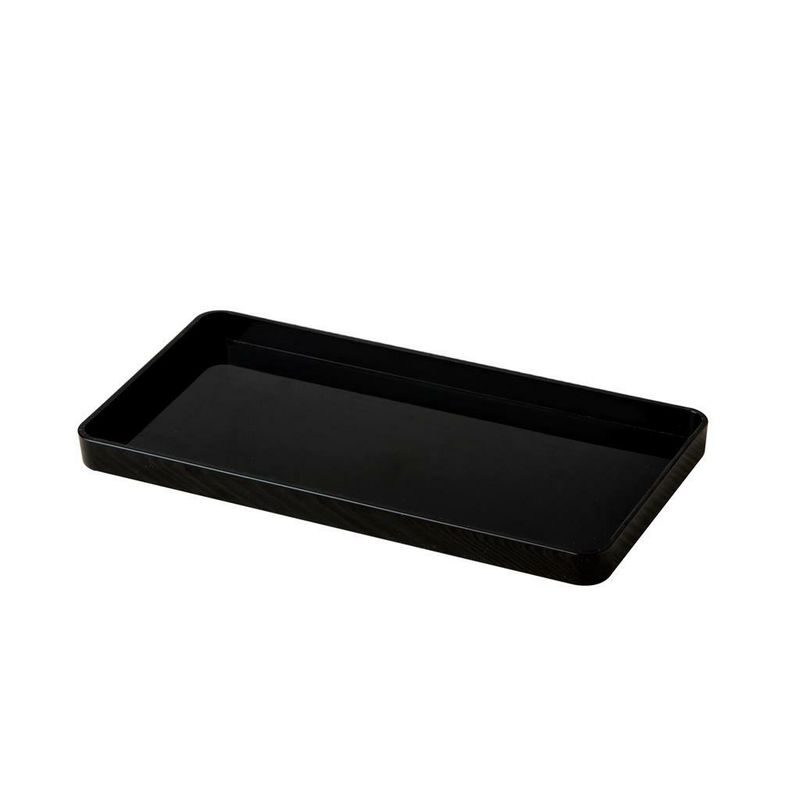 MC rechteckiges Tablett schwarz 31x16 cm Gastronomie
