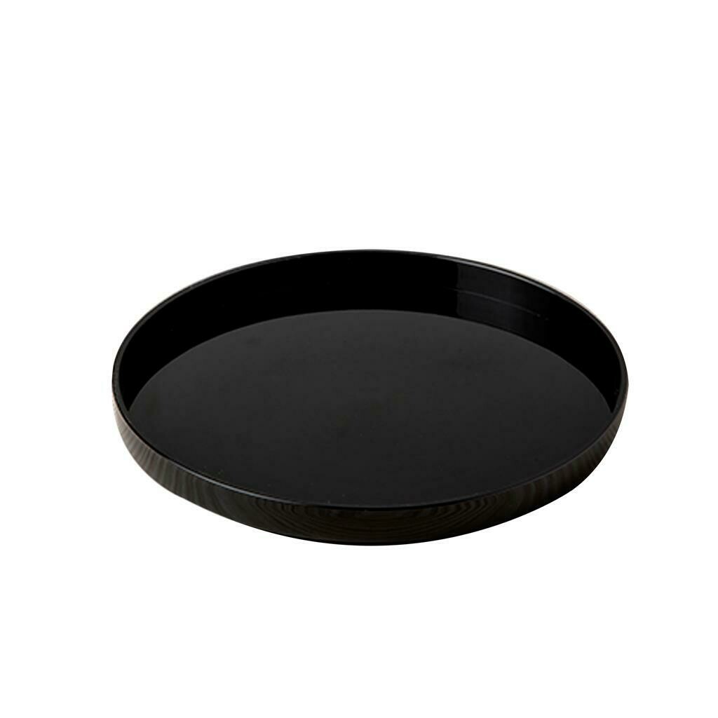 MC black round tray 25 cm horeca