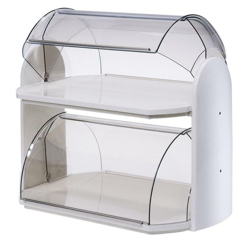Double Pastry Tray 45 x 30 cm White - Cosmoplast