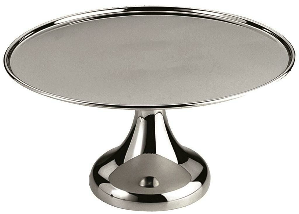 Ilsa round cake stand 35 cm stainless steel buffet pastry horeca