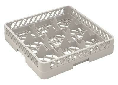 Inoxmacel rack base 50 x 50 cm 9 compartments grey for professional horeca use