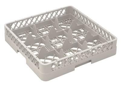 Inoxmacel rack base 50 x 50 cm 9 compartments grey for professional horeca use