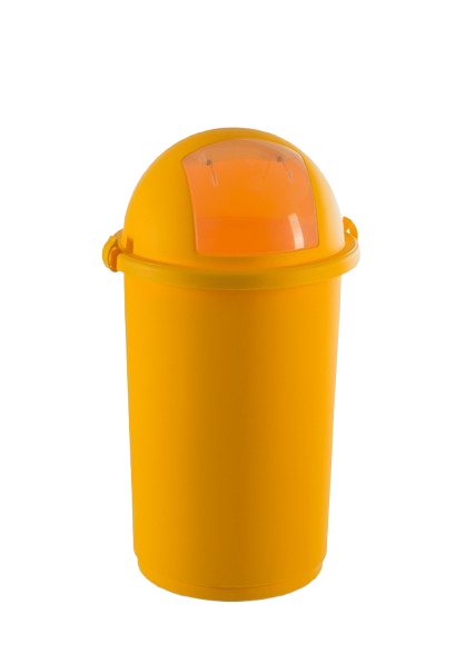 Box Holder with Lid 50 l Yellow Push - Giganplast