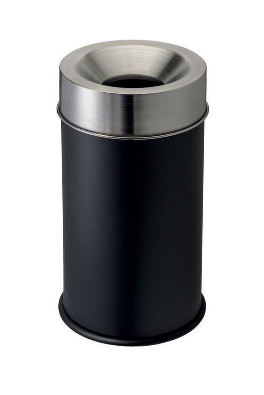 Waste Bin Antifuoco 50 l Black/Stainless Steel Grisù - Medial