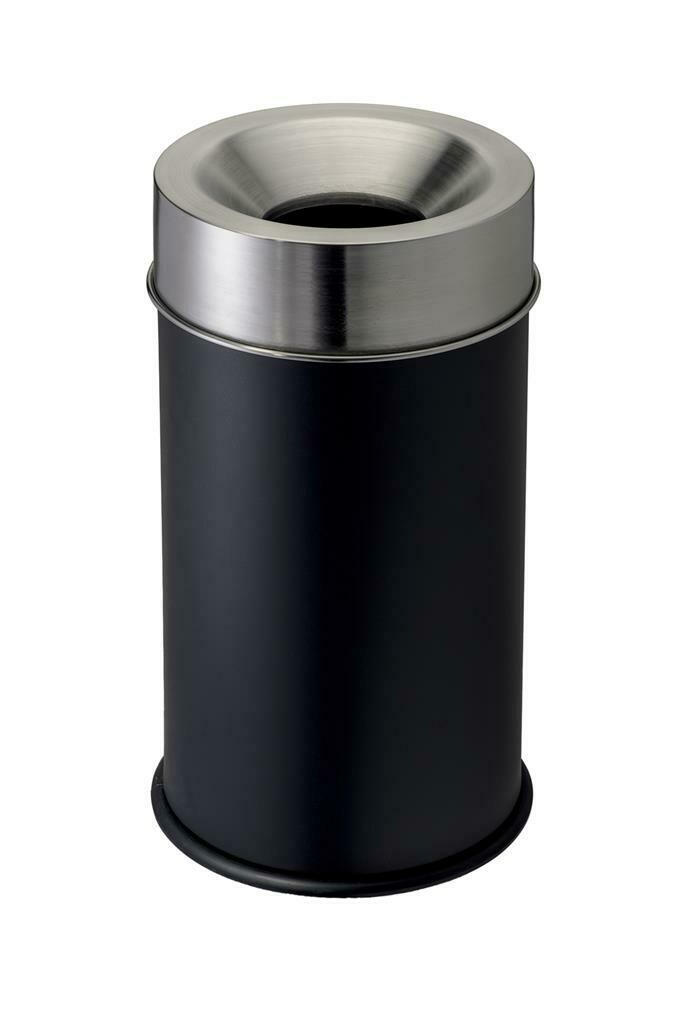 Waste Bin Antifuoco 90 l Black/Stainless Steel Grisù - Medial