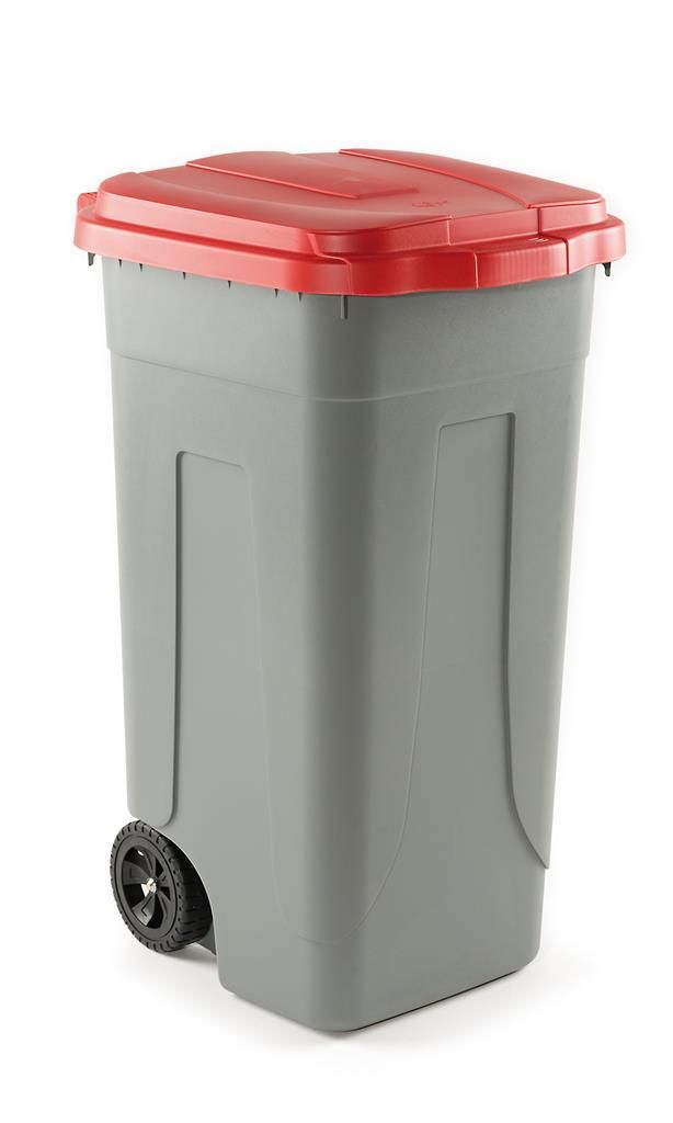 Recycling Bin 100 l Grey/Red - Sss