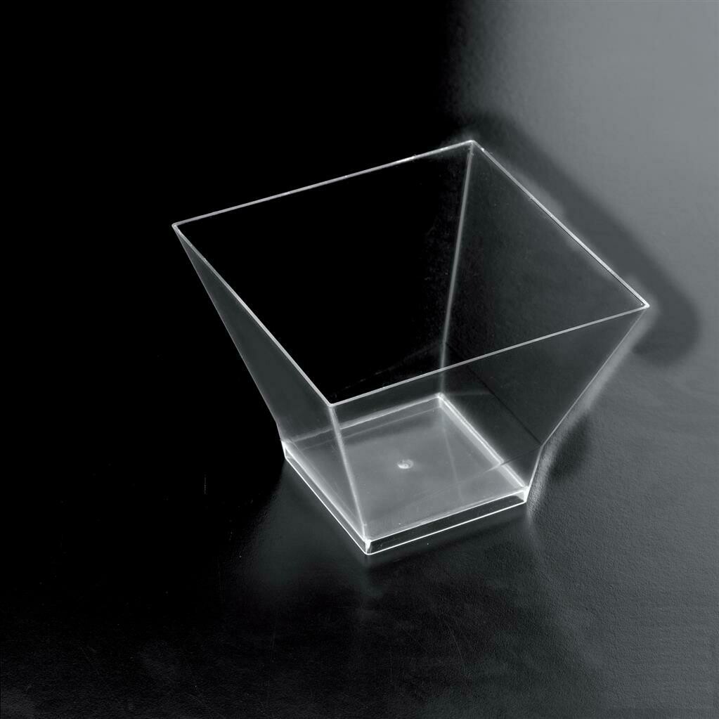 Set of 12 Trays Pagoda 20 cl Transparent - Gold Plast