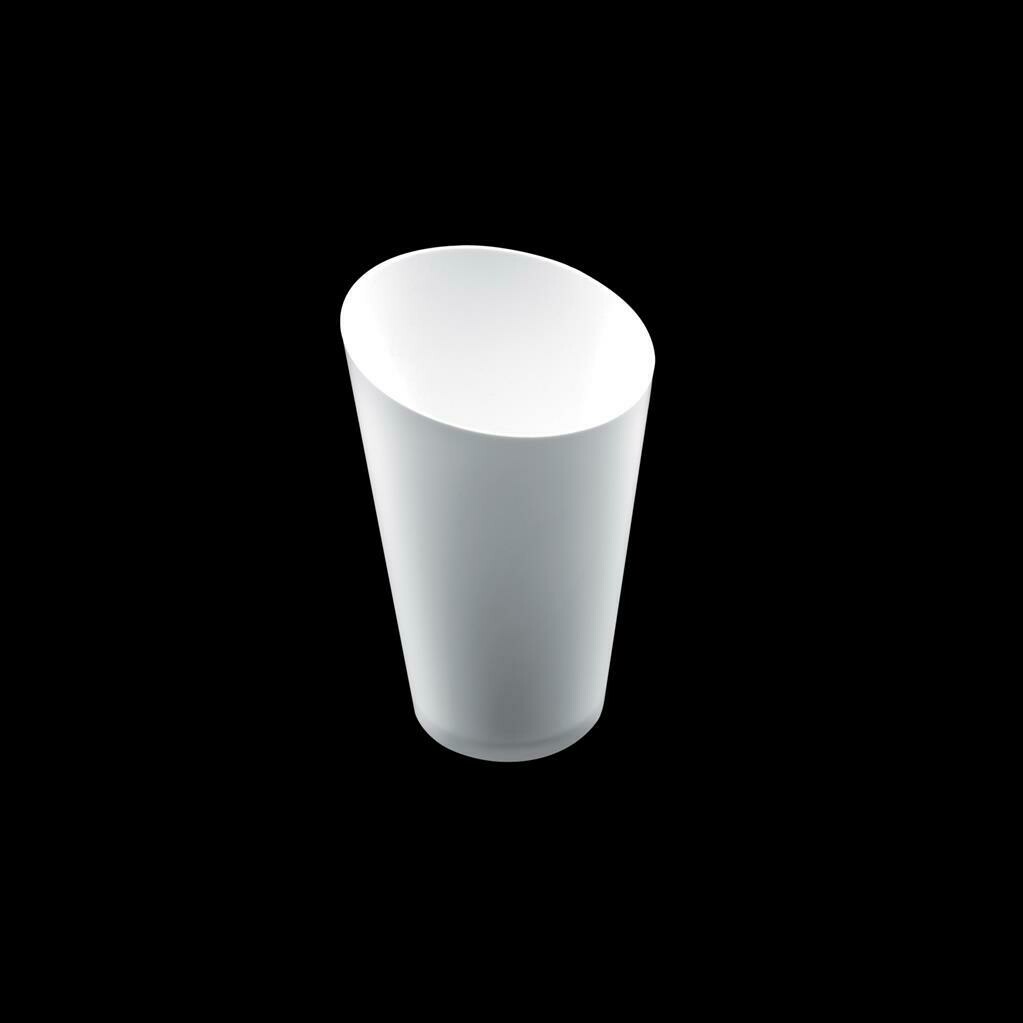 Tall Conical Glass 7 cl White - Gold Plast