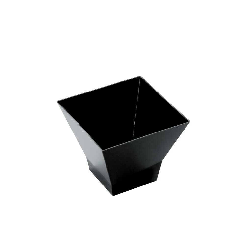 Set of 25 Small Bowls Pagoda 9 cl Black - Gold Plast