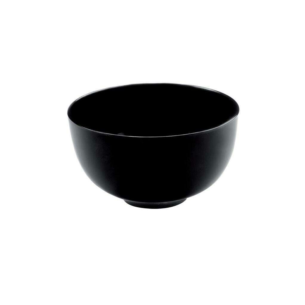 Set of 12 Round Small Bowls 12 cl Black - Gold Plast