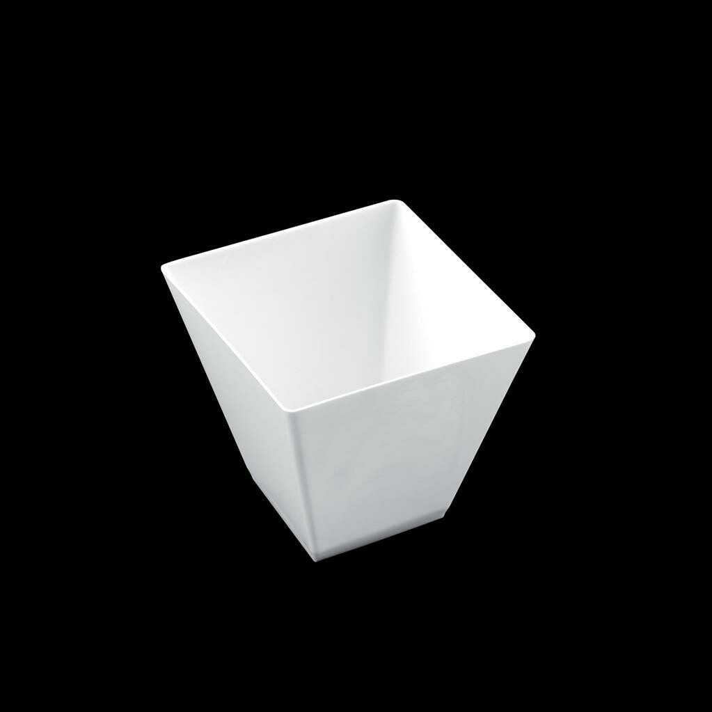Set of 25 Glasses Square 6 cl White - Gold Plast