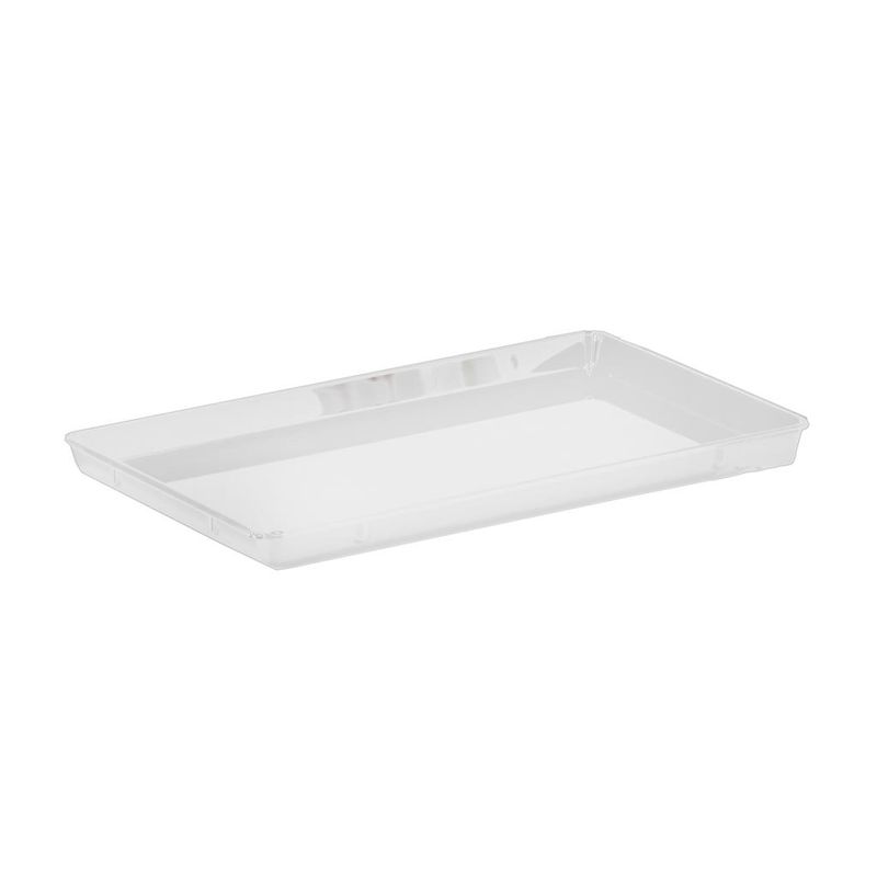 Inoxmacel rectangular tray 29 x 19.5 cm transparent plastic for professional horeca use