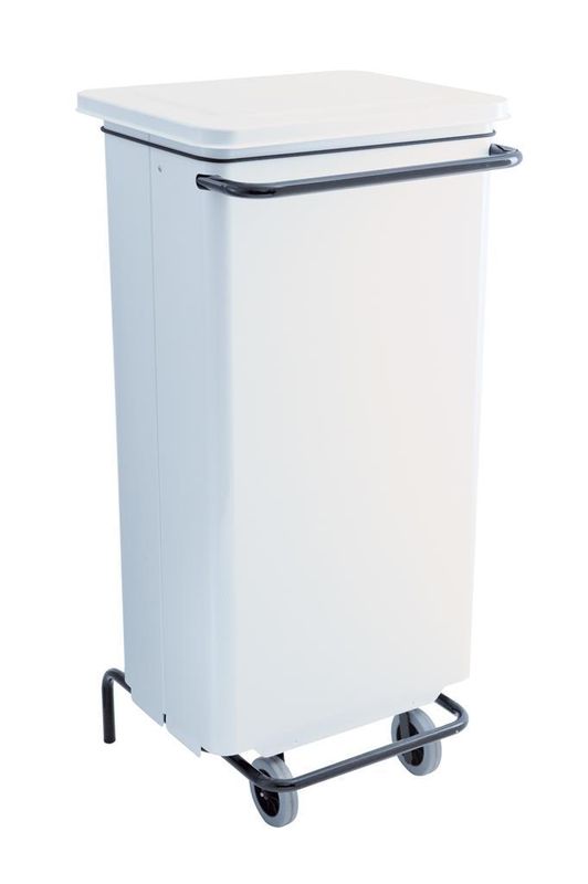 Waste Bin Rectangular with Ruote 70 l White Conticolor - Medial